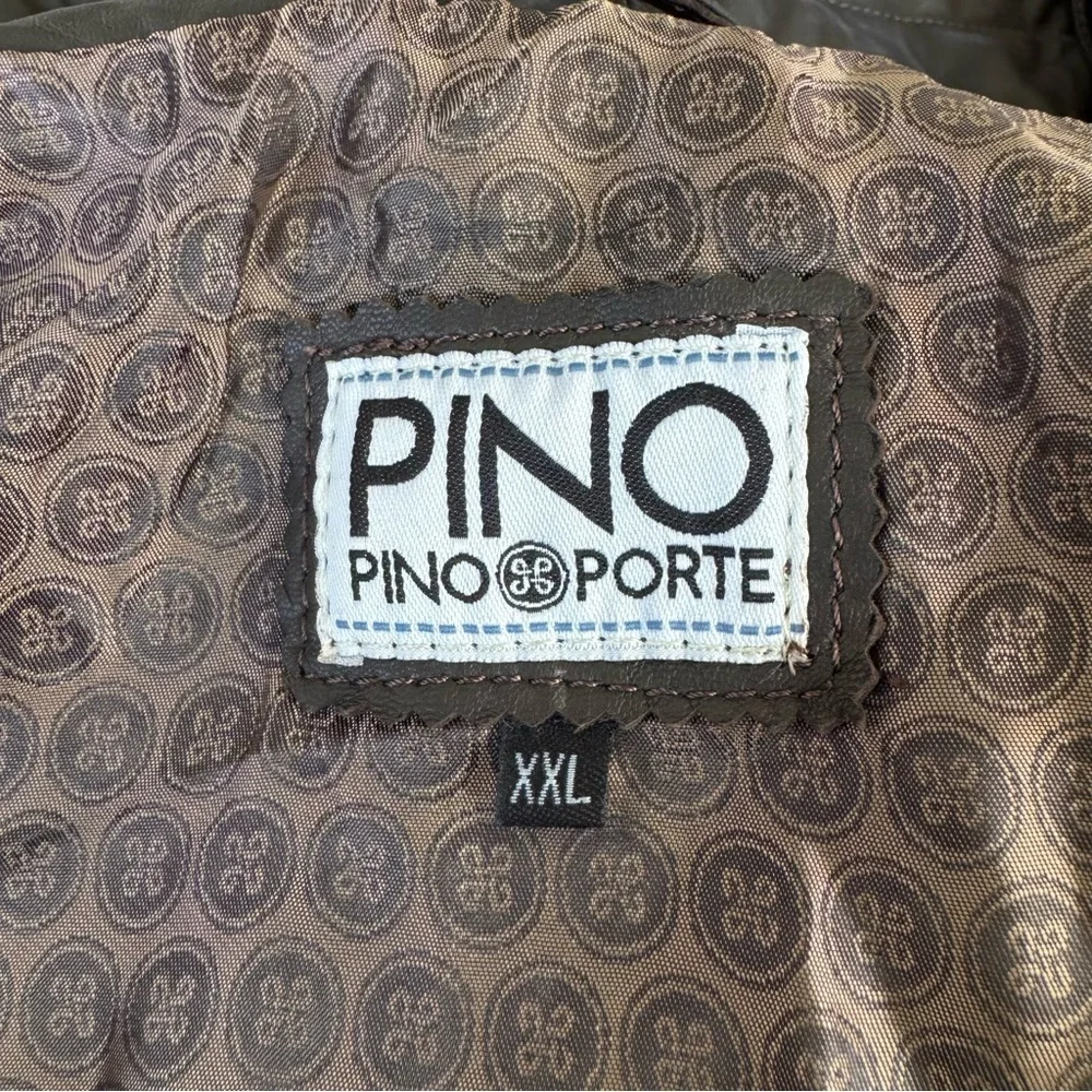 Pino by Pinoporte Dino Lambskin Leather Quilted Bomber Jacket - Dark Brown